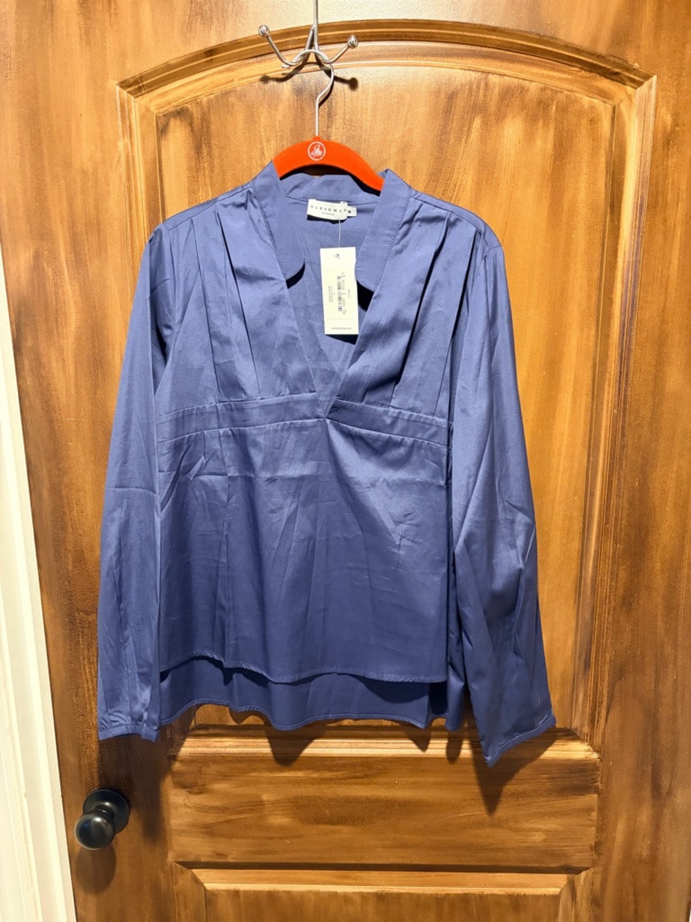 Harshman Blouse in Midnight Blue.